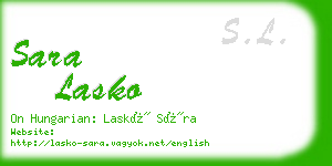 sara lasko business card